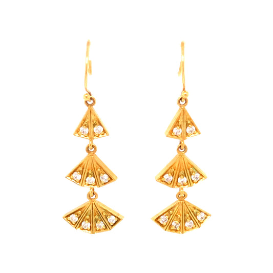 .36 Mizuki Diamond Earrings in 14k Yellow Gold