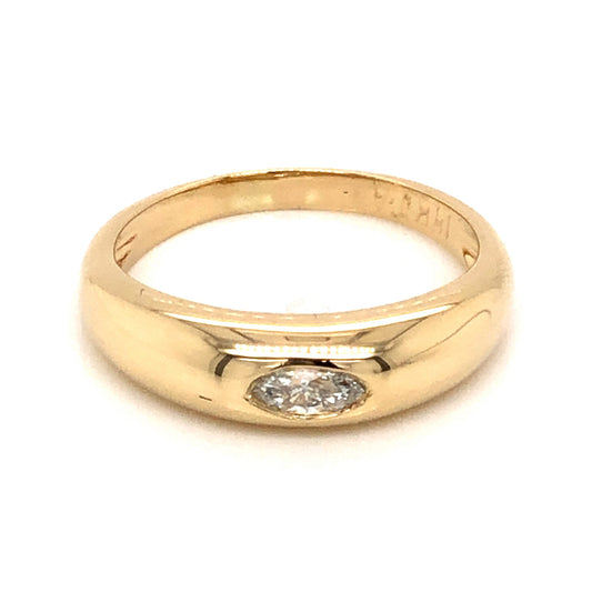 .15 Flush Set Diamond Wedding Band in 14K Yellow Gold