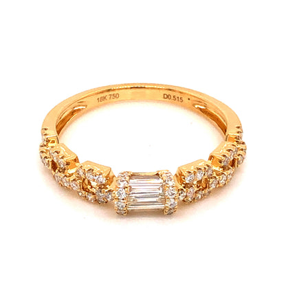 .51 Diamond Stacking Band in 18k Yellow Gold