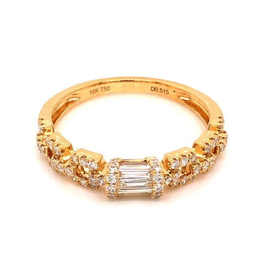 .51 Diamond Stacking Band in 18k Yellow Gold