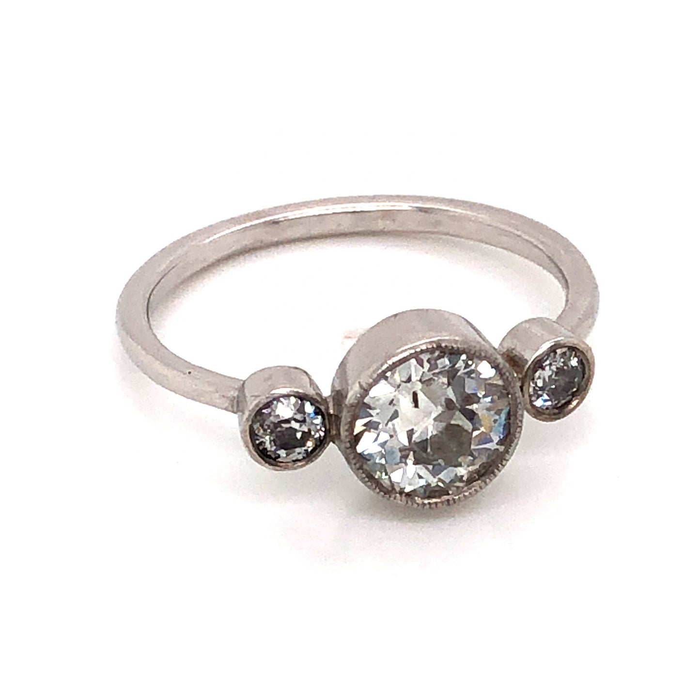 .80 Old European Cut Diamond Engagement Ring in Platinum