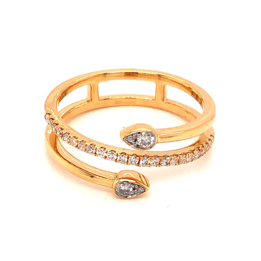 .22 Diamond Wrap-Around Ring in 18k Yellow Gold