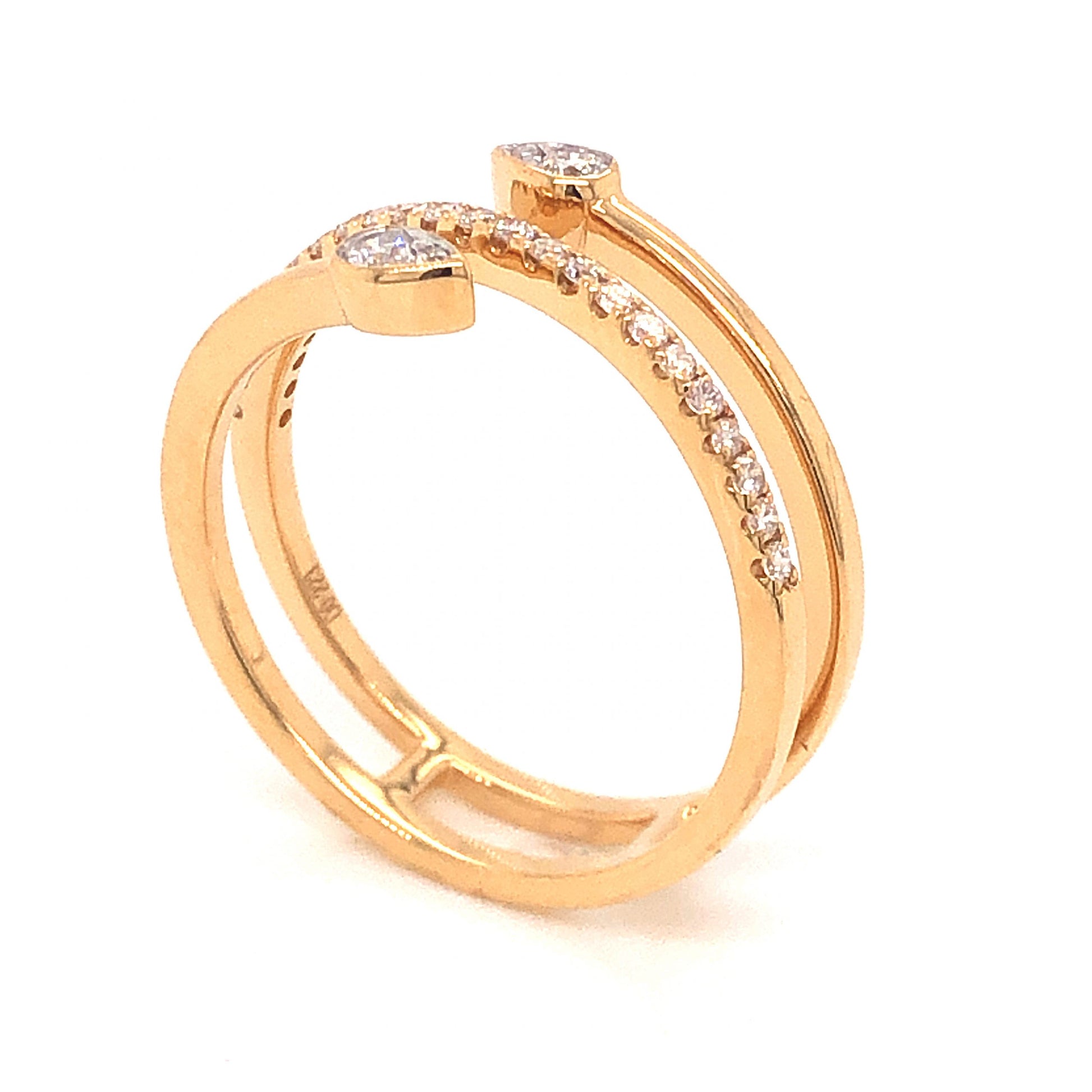 .22 Diamond Wrap-Around Ring in 18k Yellow Gold