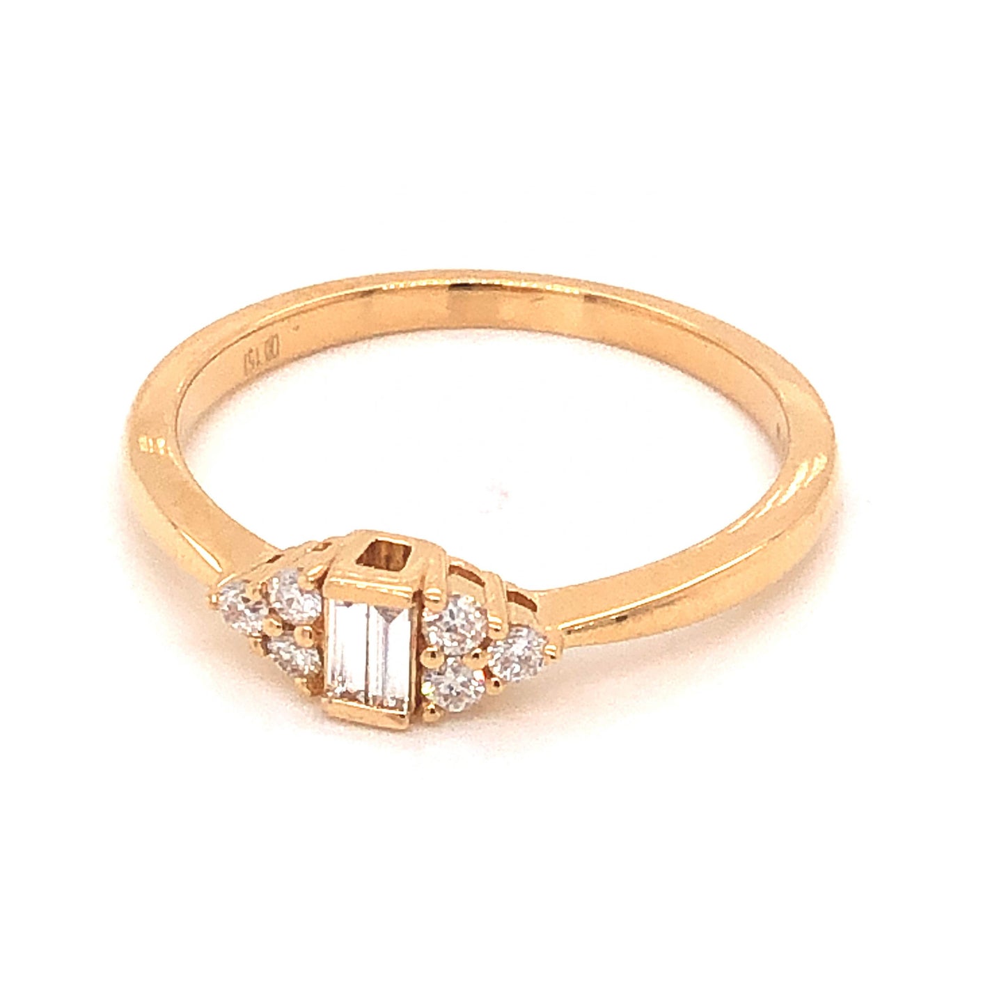 .15 Diamond Cluster Stacking Ring in 18k Yellow Gold