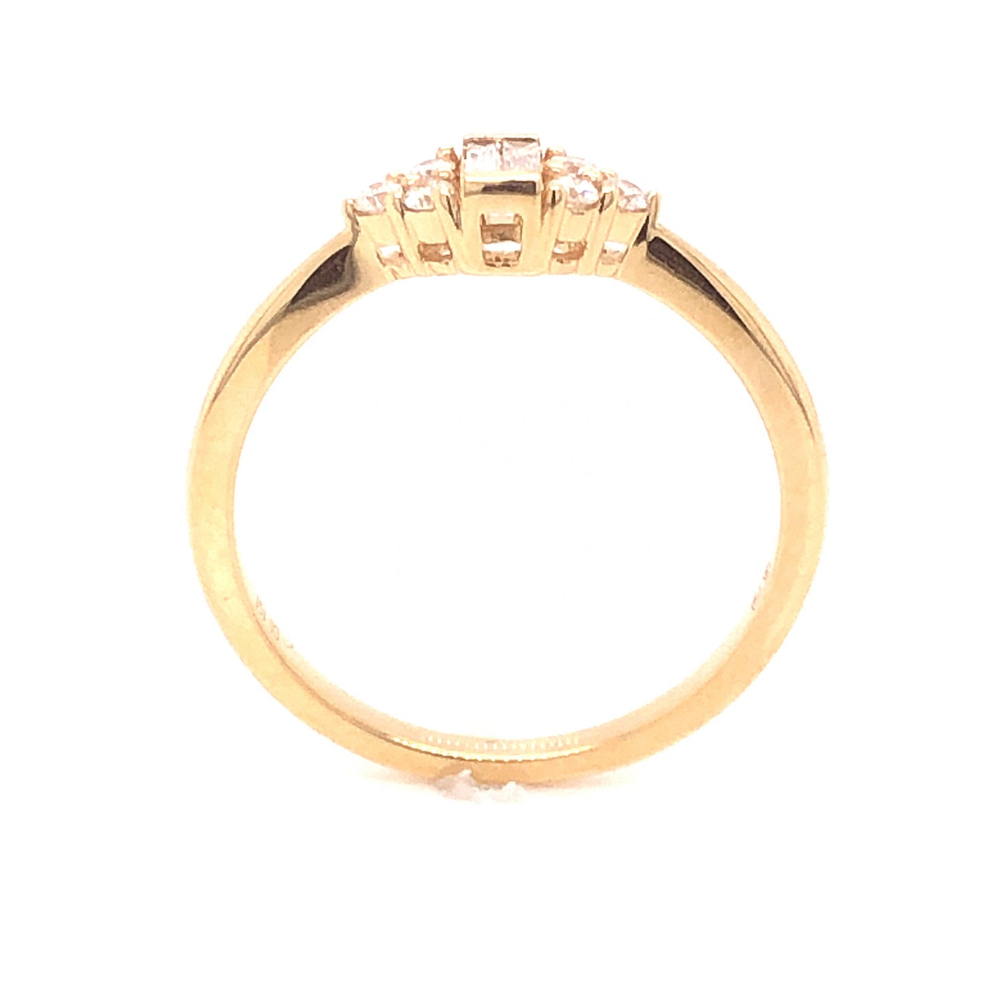 .15 Diamond Cluster Stacking Ring in 18k Yellow Gold