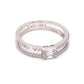.27 Double Banded Diamond Stacking Ring in 18K White Gold