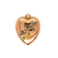 .12 Victorian Old Mine Cut Diamond Heart Locket in 10k Yellow Gold