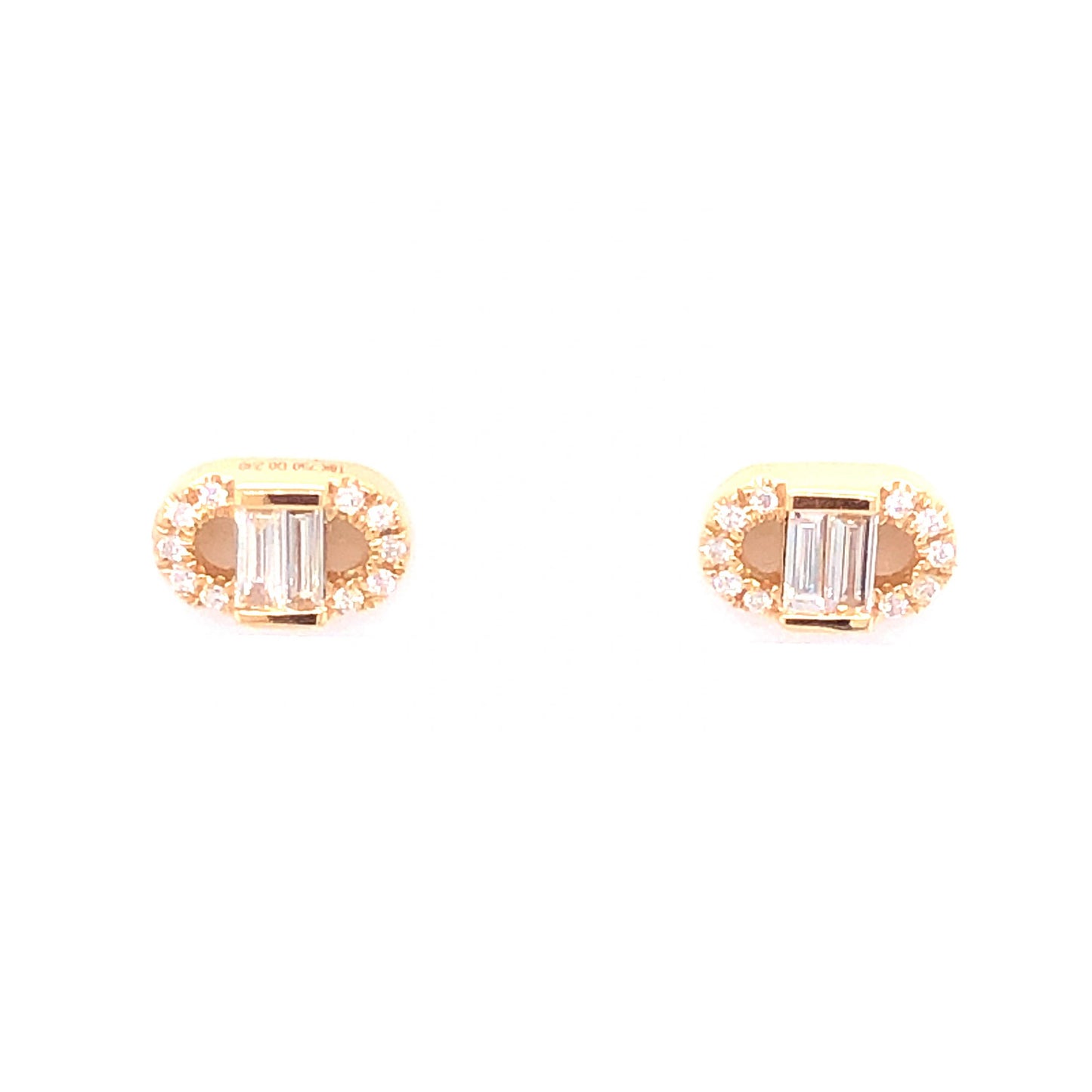 .23 Diamond Stud Earrings in 18k Yellow Gold