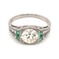1.19 Old European Cut Diamond Engagement Ring in Platinum