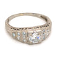 .55 Art Deco Diamond Engagement Ring in 18K White Gold