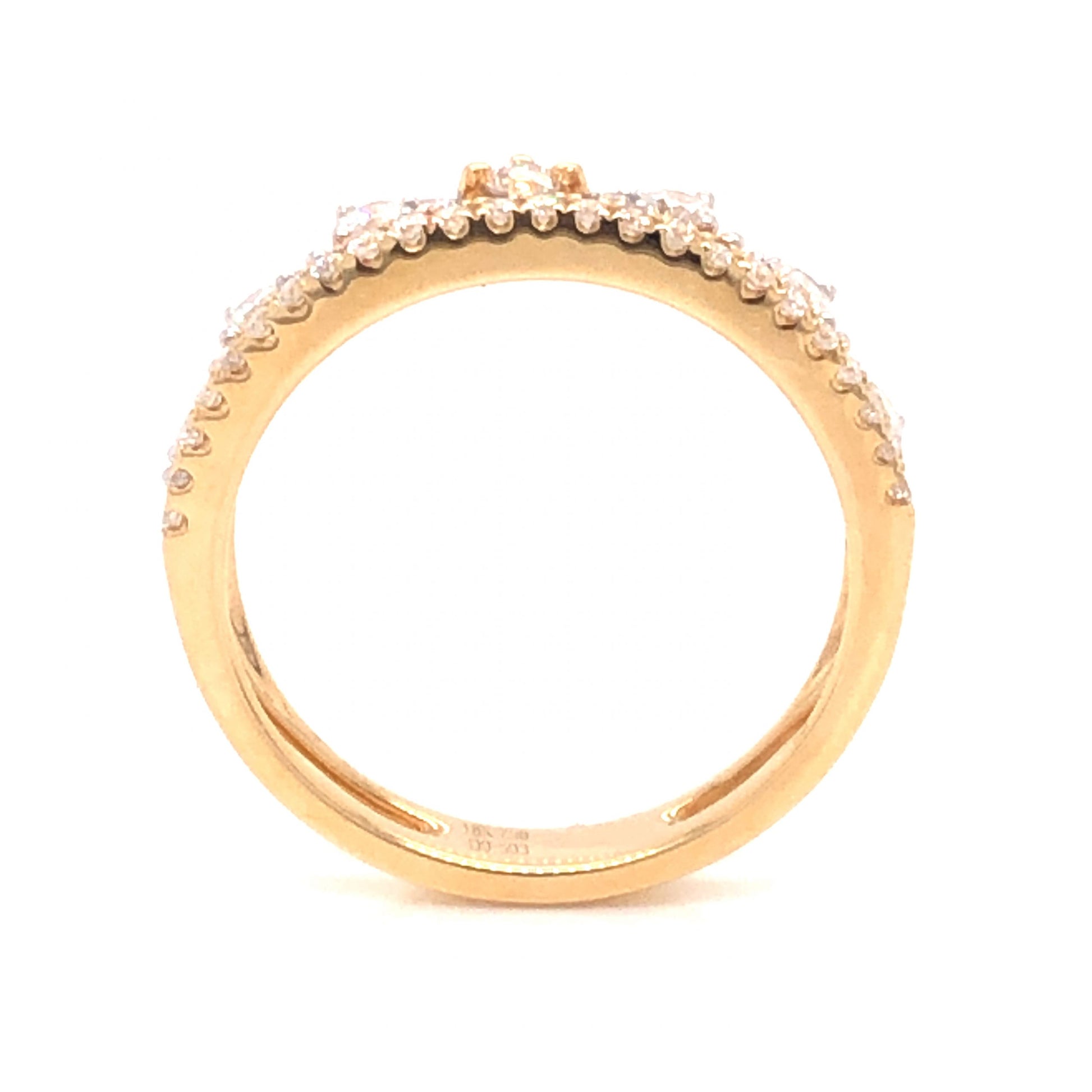 .50 Double Banded Diamond Ring in 14k Yellow Gold