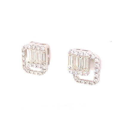 .60 Diamond Earring Studs in 18k White Gold