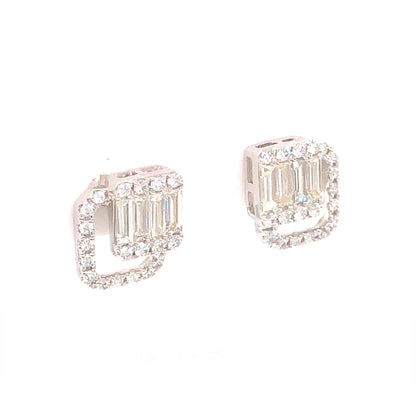 .60 Diamond Earring Studs in 18k White Gold