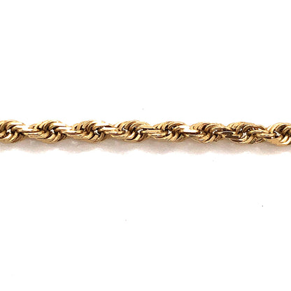 24 Inch Rope Chain Necklace in 14k Yellow Gold