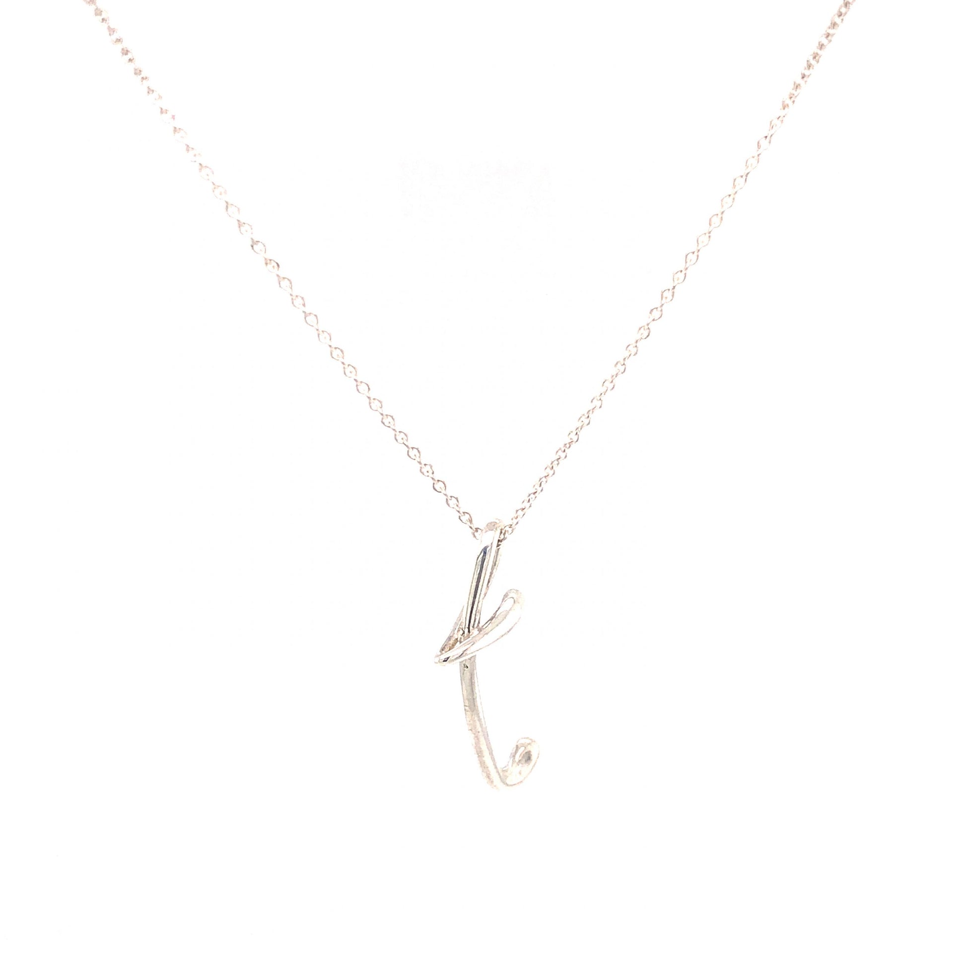 Tiffany & Co. Elsa Peretti "T" Necklace in Sterling Silver