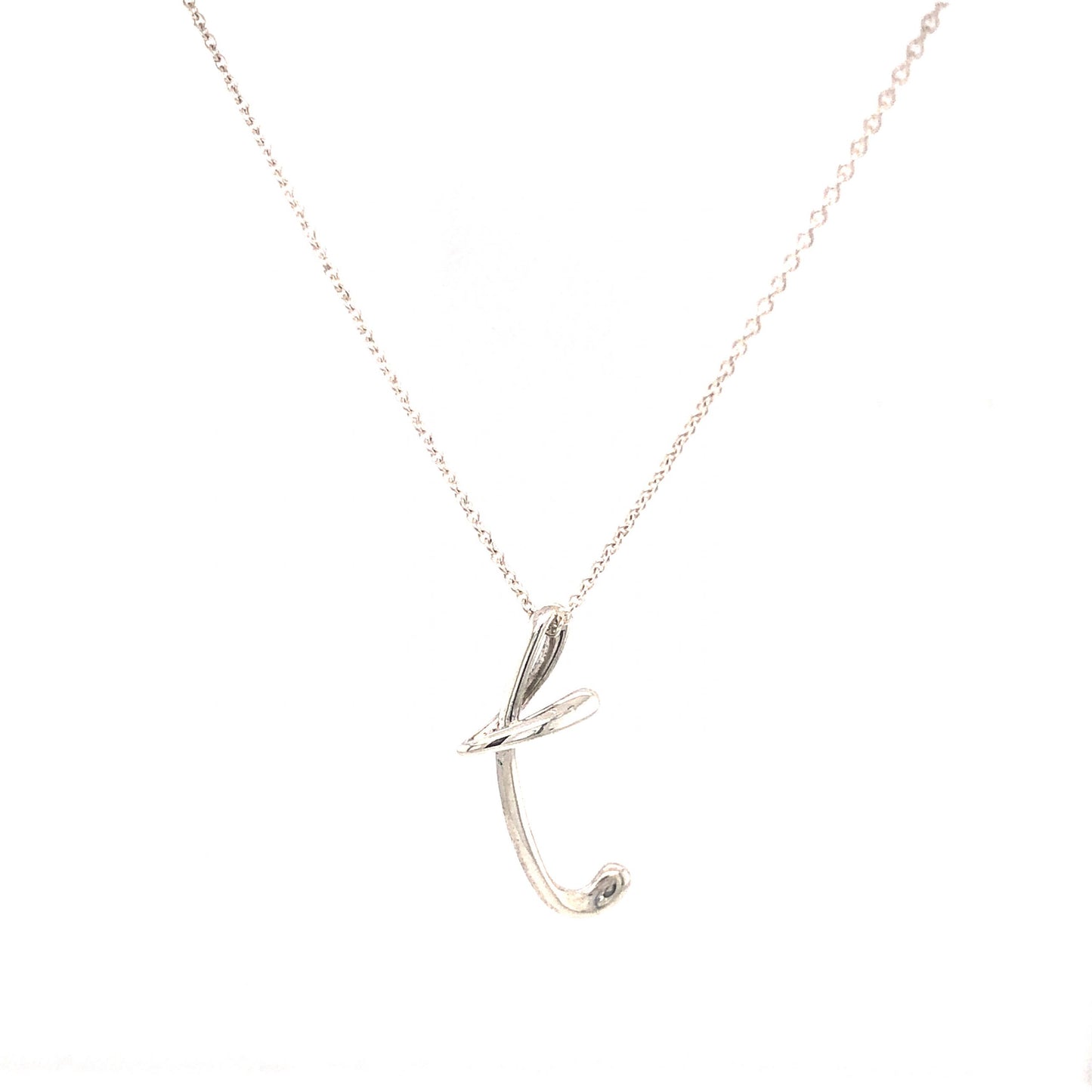 Tiffany & Co. Elsa Peretti "T" Necklace in Sterling Silver