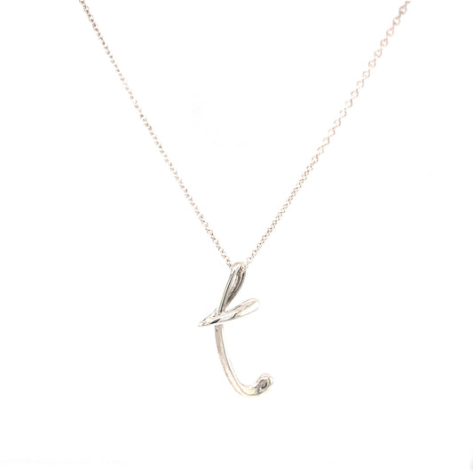 Tiffany & Co. Elsa Peretti "T" Necklace in Sterling Silver