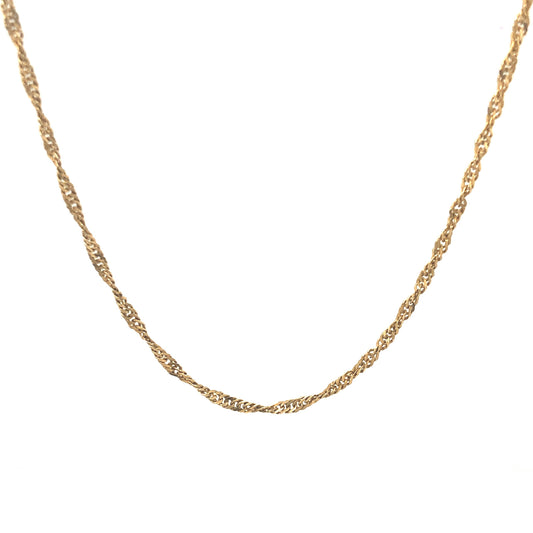 20.5 Inch Chain Necklace in 18k Yellow Gold