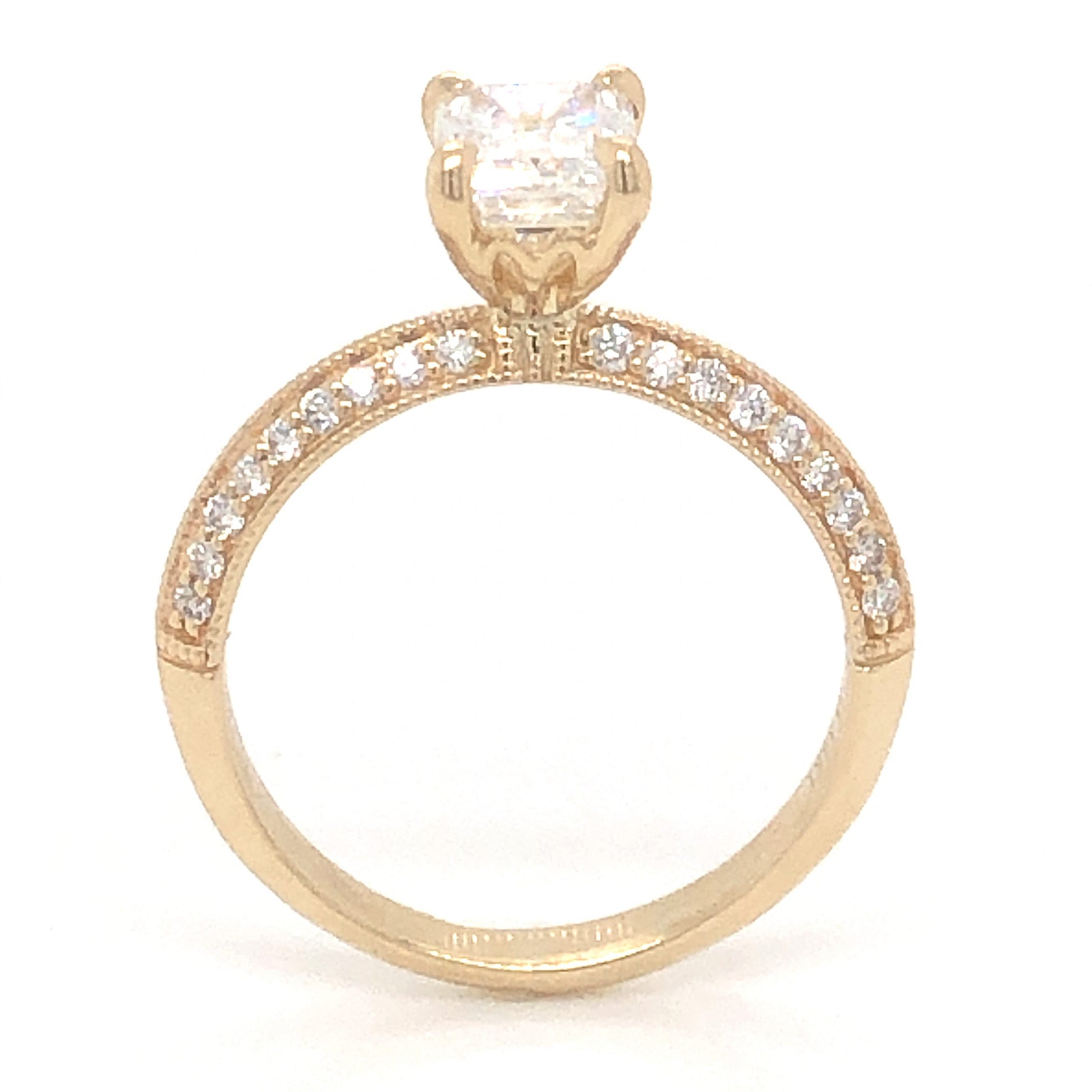 1.20 Emerald Cut Diamond Engagement Ring in 14k Yellow GoldComposition: 14 Karat Yellow GoldRing Size: 6Total Diamond Weight: 1.56 ctTotal Gram Weight: 2.6 gInscription: JA 14k