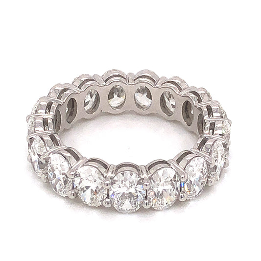 5.12 Oval Cut Diamond Band in 18k White Gold