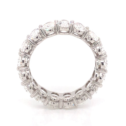 5.12 Oval Cut Diamond Band in 18k White Gold
