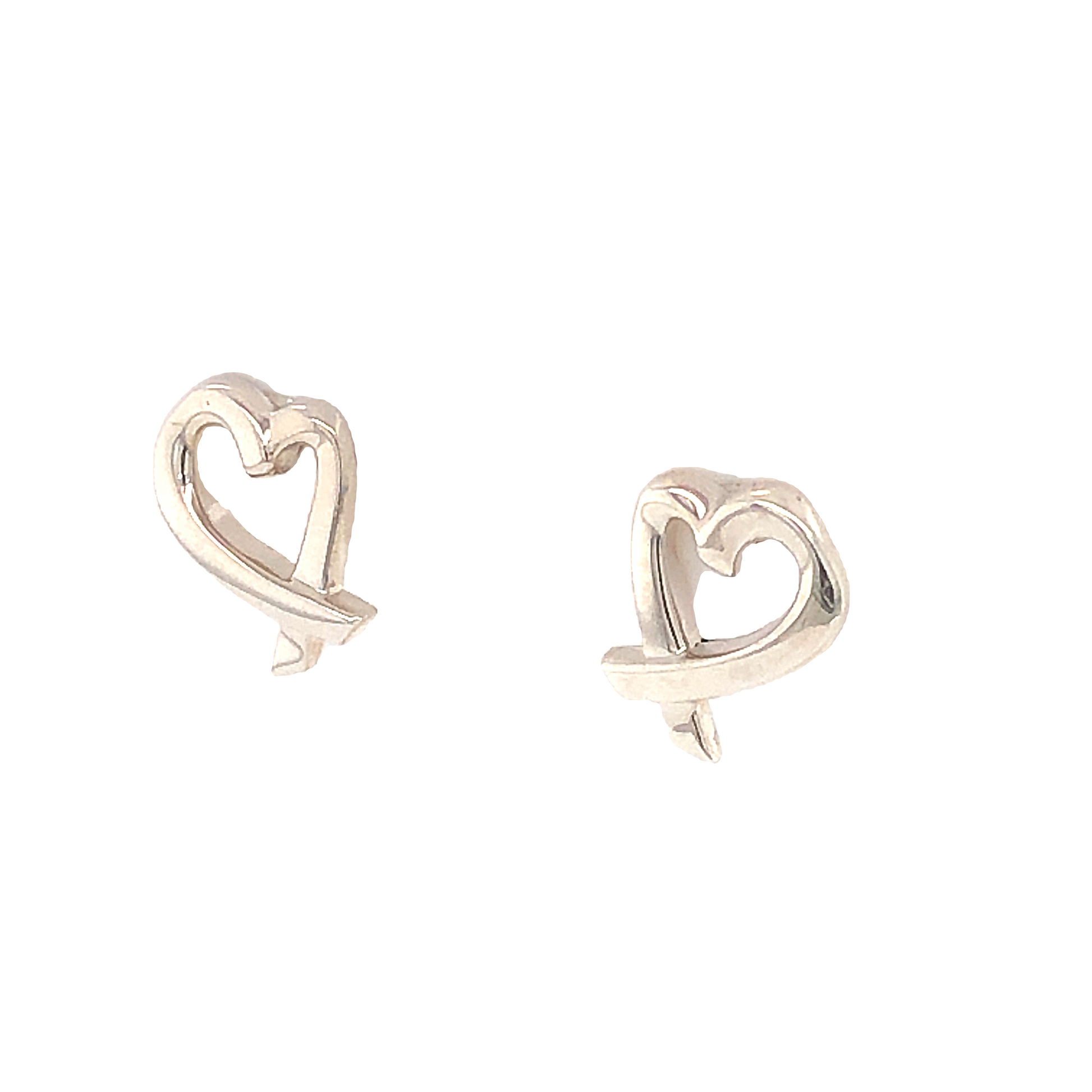 Tiffany & Co. Heart Stud Earrings in Sterling Silver