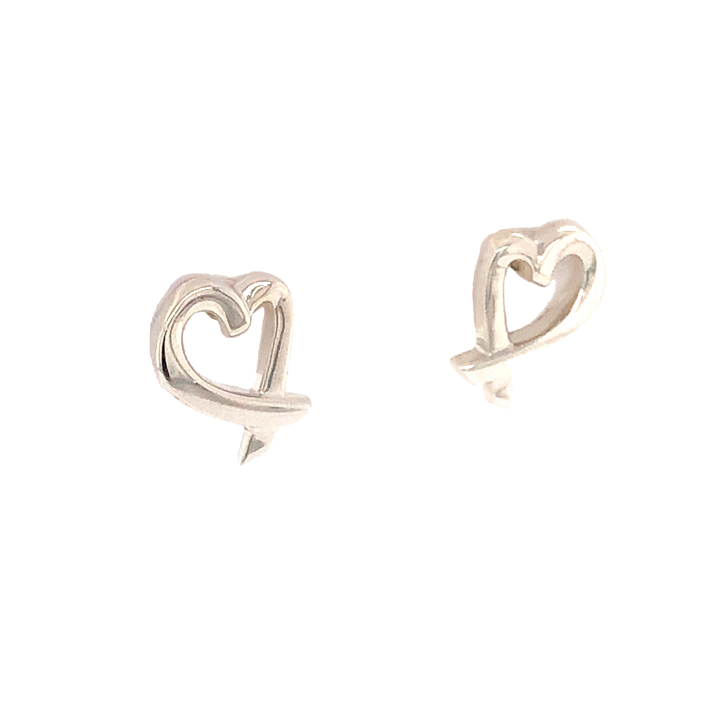 Tiffany & Co. Heart Stud Earrings in Sterling Silver