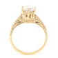 Late Art Deco 1.23 Diamond Engagement Ring in 14k Yellow Gold