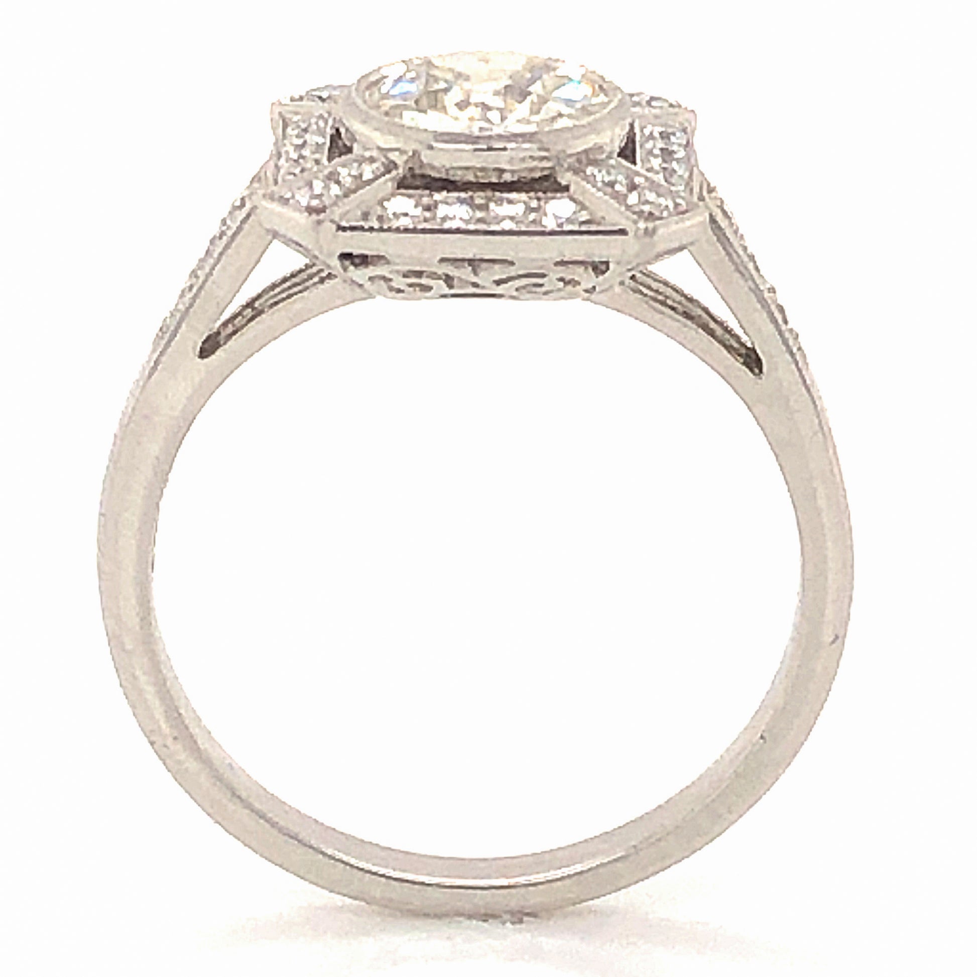 .81 Old European Cut Diamond Engagement Ring in Platinum