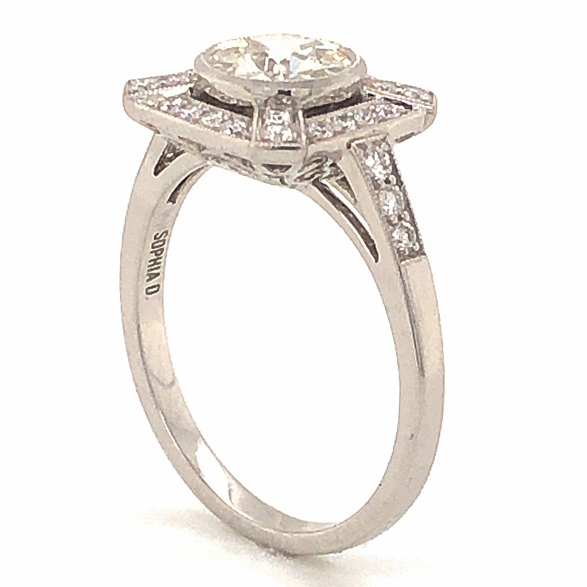 .81 Old European Cut Diamond Engagement Ring in PlatinumComposition: Platinum Ring Size: 6.5 Total Diamond Weight: 1.27ct Total Gram Weight: 5.46 g Inscription: pt950
      