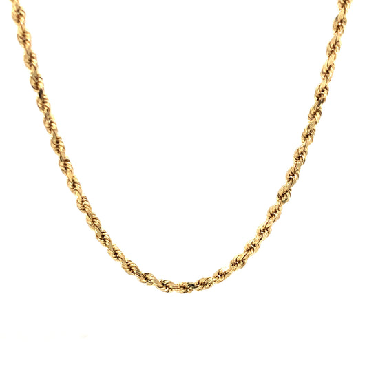 30 Inch Chain Necklace in 14k Yellow Gold