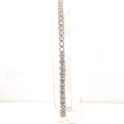 2.83 Bezel Diamond Tennis Bracelet in Platinum