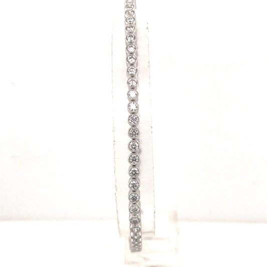 2.83 Bezel Diamond Tennis Bracelet in Platinum