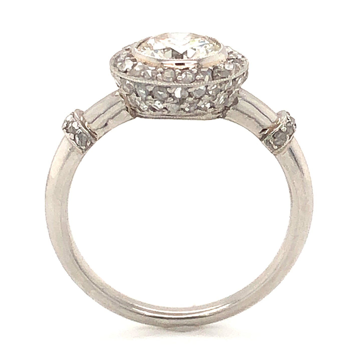 .95 Old European Cut Diamond Engagement Ring in Platinum