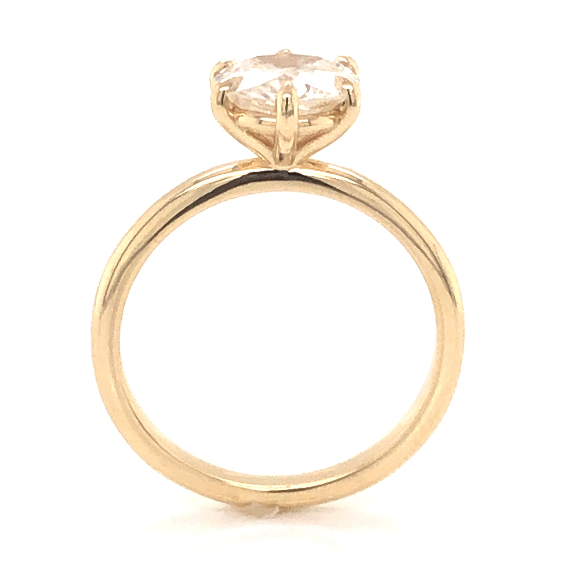 1.44 Solitaire Diamond Engagement Ring in 14K Yellow Gold