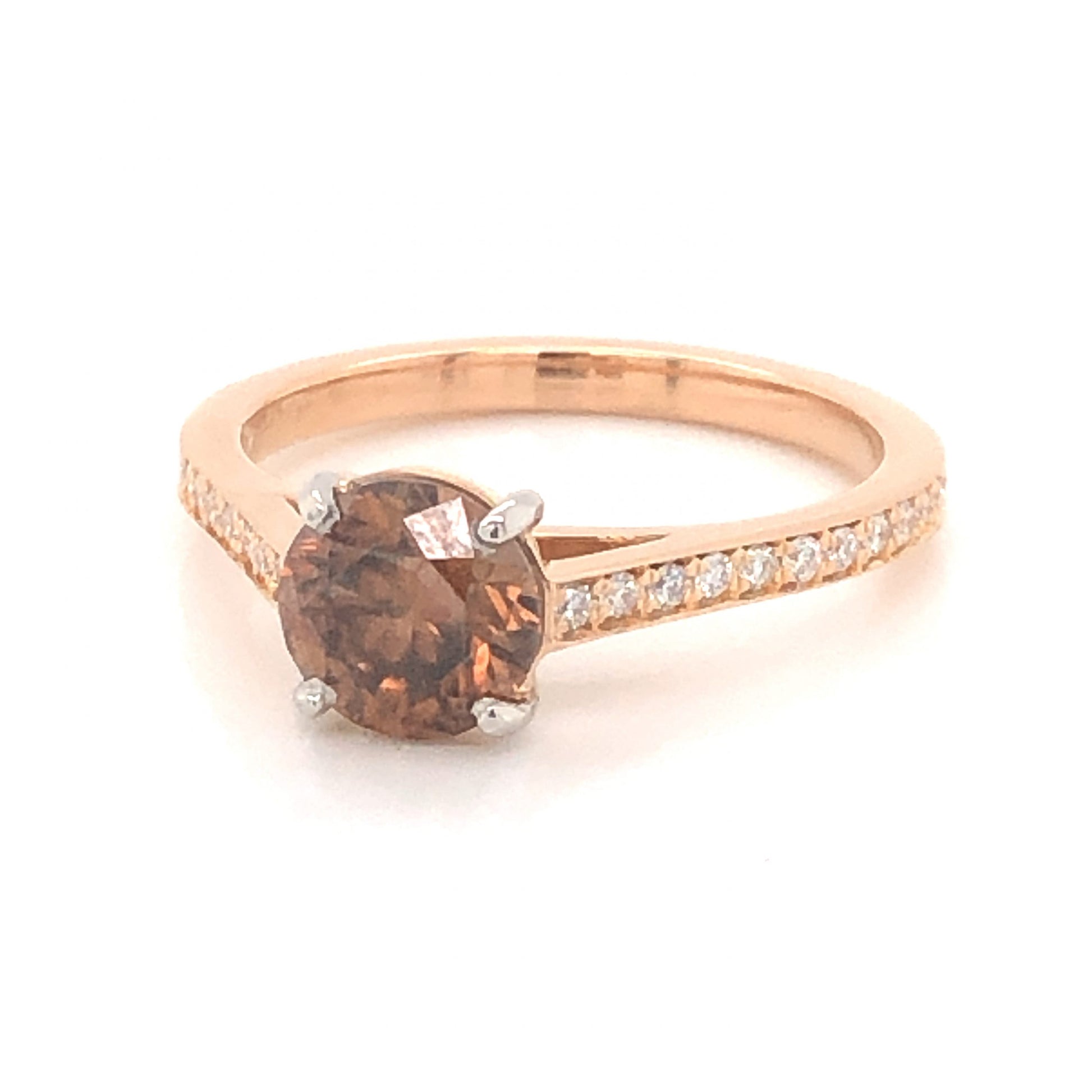Chocolate Diamond Engagement Ring in 18K Rose Gold – Filigree