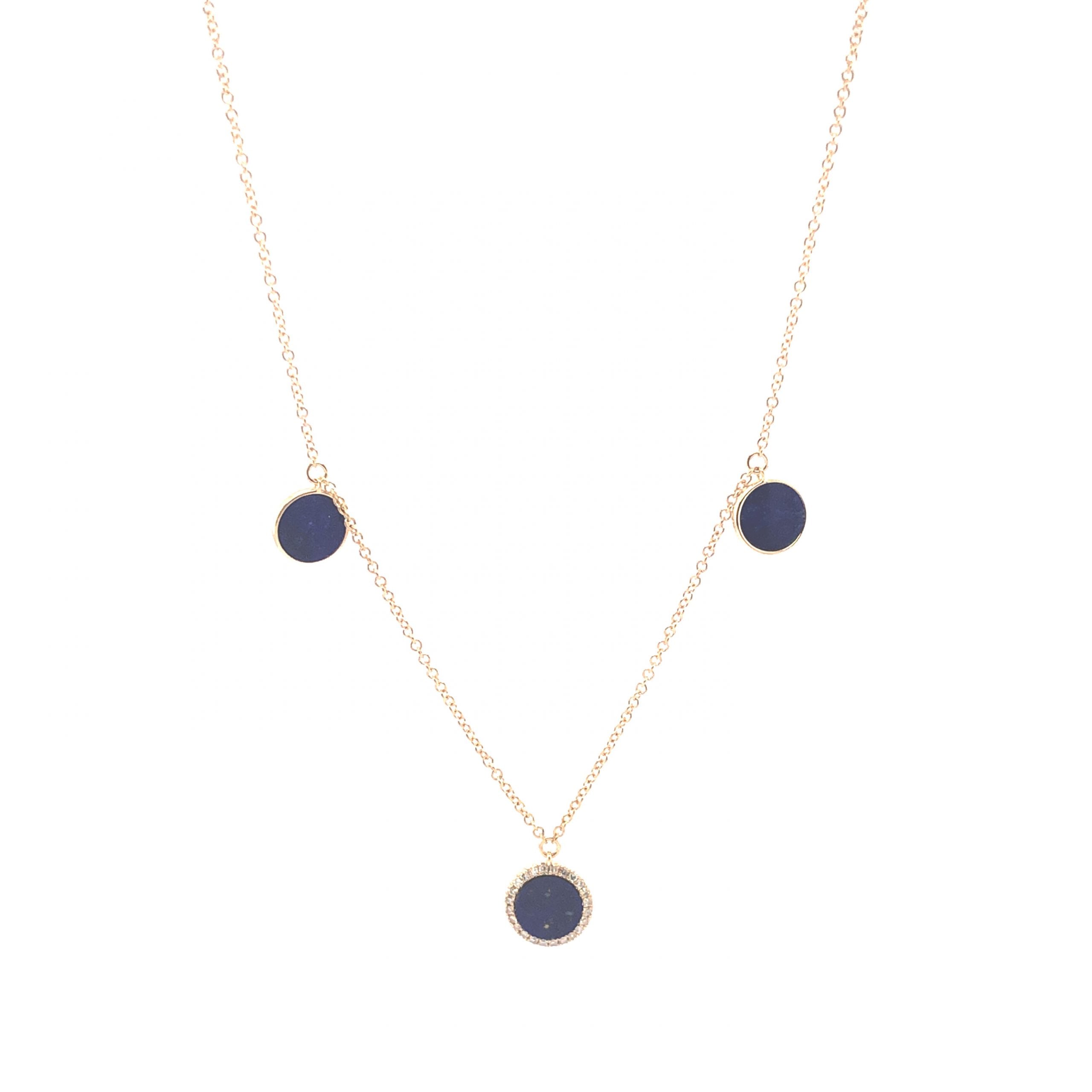 Lapis 14K 36 in outlets necklace