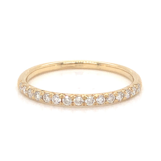 .21 Diamond Half-Eternity Wedding Band in 14k Yellow Gold