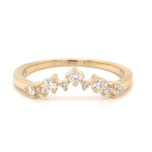 .21 Diamond Tiara Wedding Band in 14k Yellow Gold