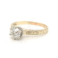 .77 Art Deco Solitaire Diamond Engagement Ring in 14k Yellow Gold