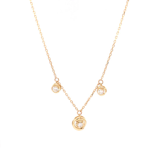 .20 Round Diamond Necklace in 14K Yellow Gold