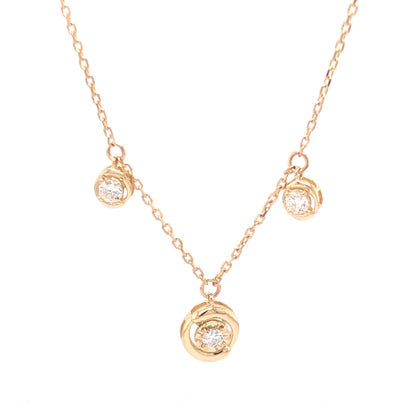 .20 Round Diamond Necklace in 14K Yellow Gold