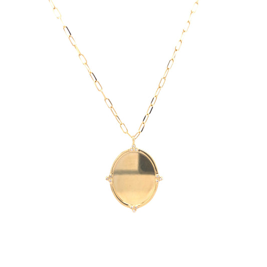 .06 Diamond Pendant Necklace in 14K Yellow Gold