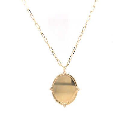 .06 Diamond Pendant Necklace in 14K Yellow Gold