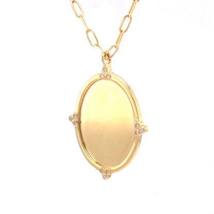 .06 Diamond Pendant Necklace in 14K Yellow Gold