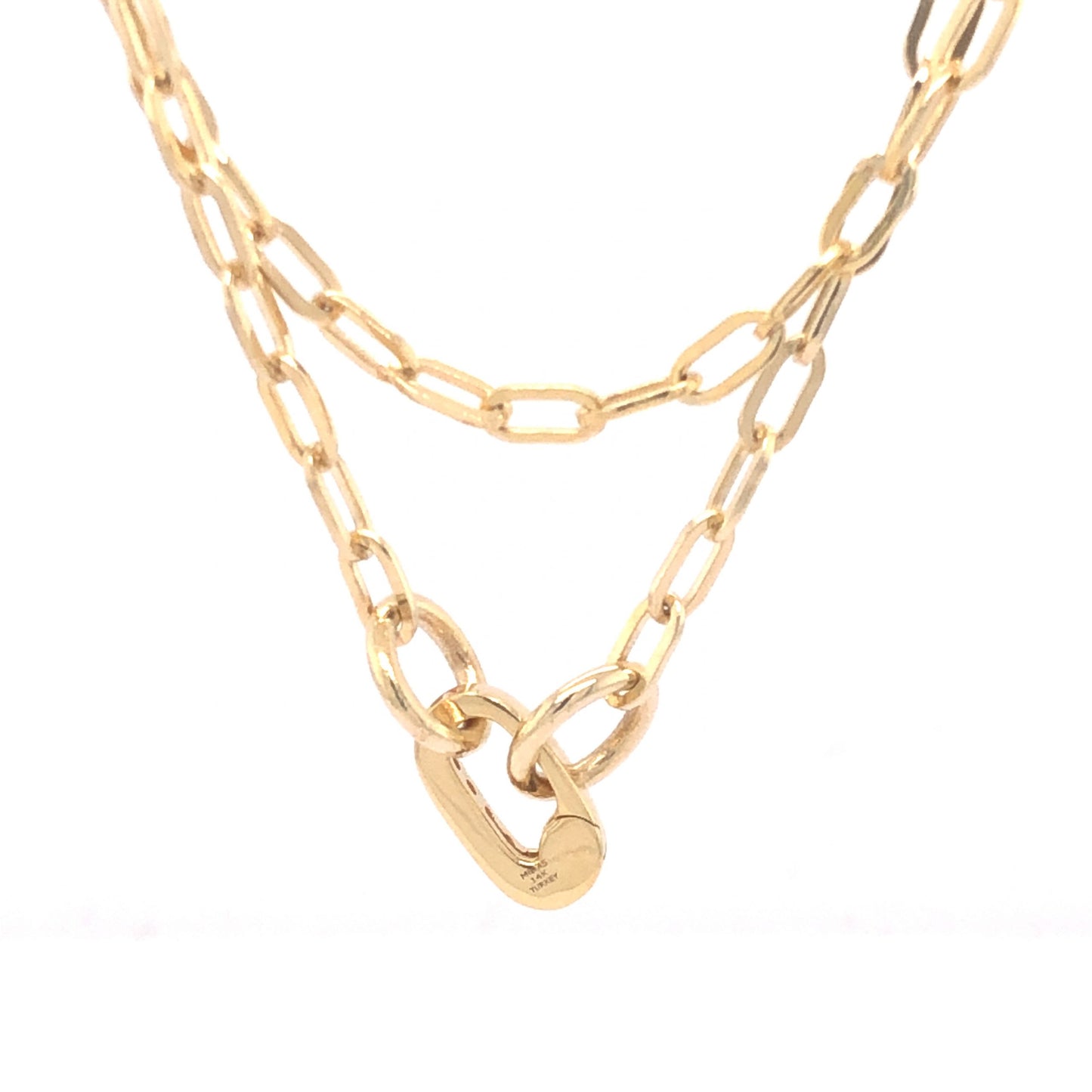 .08 Diamond Clasp Necklace in 14K Yellow Gold