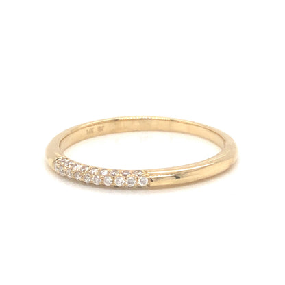 .11 Pave Diamond Stacking Band in 14k Yellow Gold