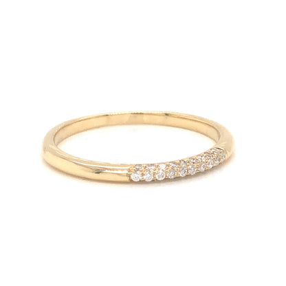 .11 Pave Diamond Stacking Band in 14k Yellow Gold