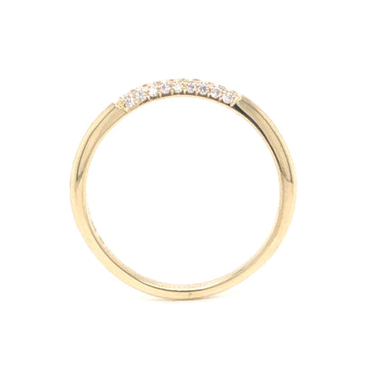 .11 Pave Diamond Stacking Band in 14k Yellow Gold