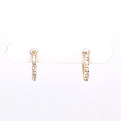 .10 Diamond Hoop Earrings in 14K Yellow Gold